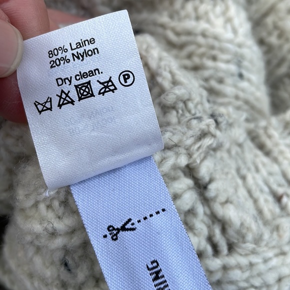 Madewell Cableknit Shirttail Turtleneck Sweater, XS - Picture 8 of 9